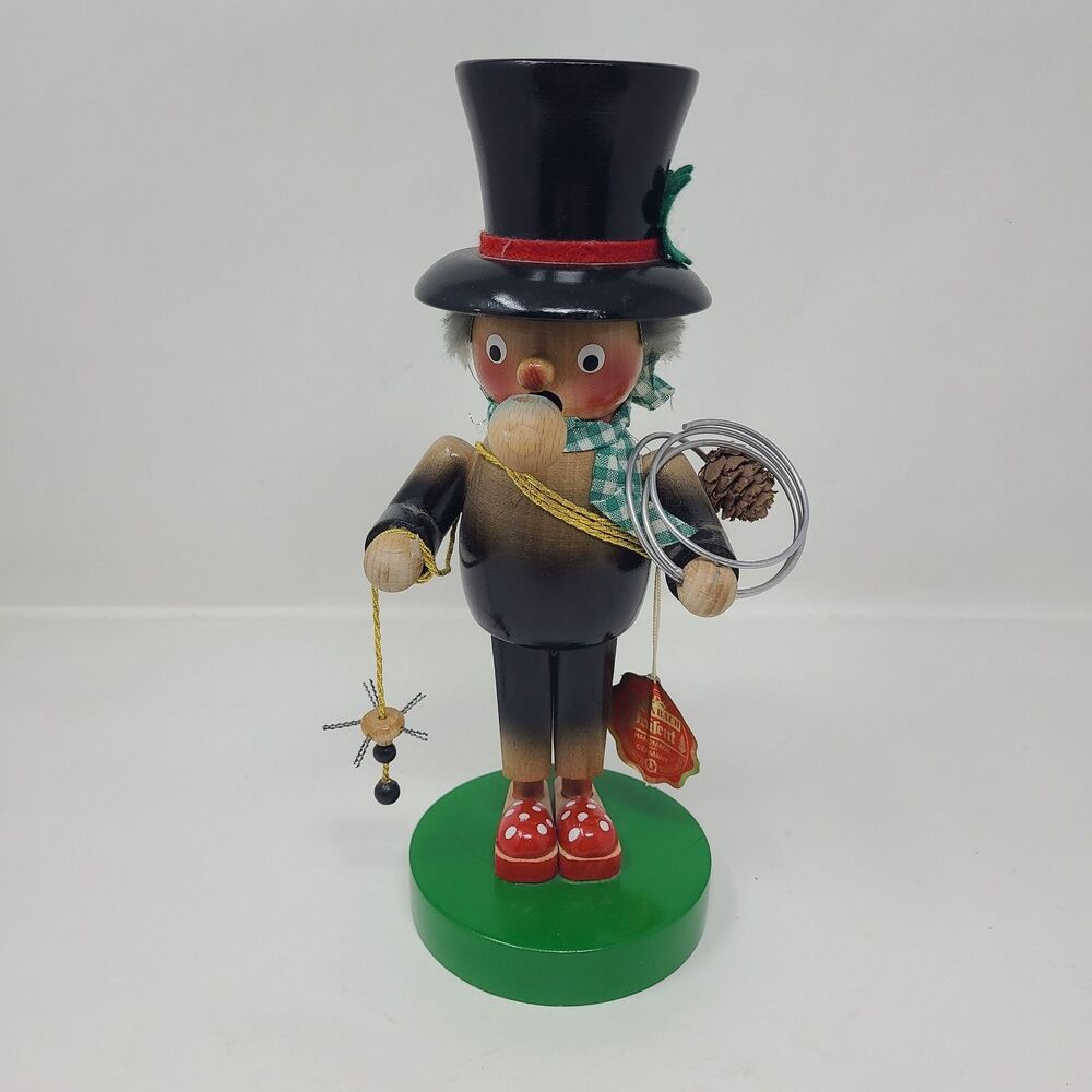 Steinbach Chimney Sweep Wood Figure Smoker 1960s Made In Germany